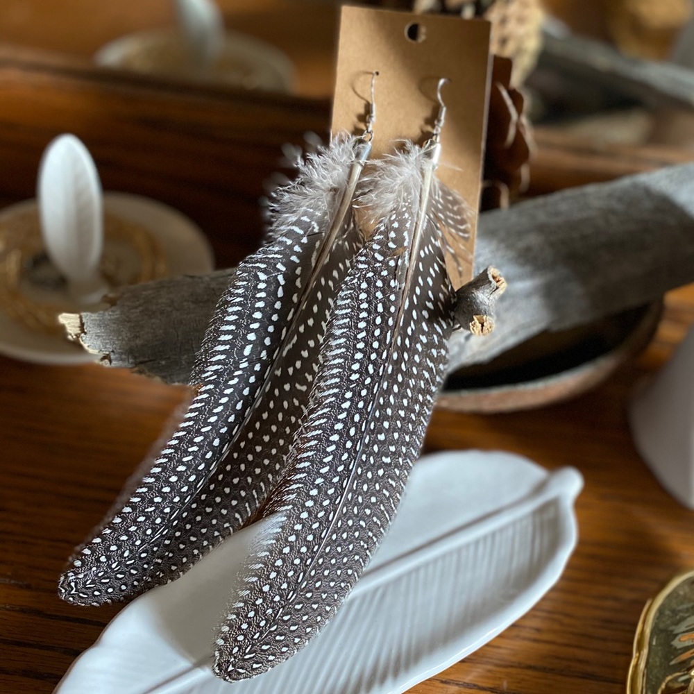 “Spot an Angel” Celtic Feather Earrings